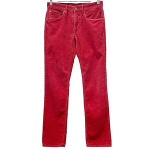Vintage Polo Ralph Lauren Pants Brick Red Corduroy Straight Leg Jeans Size 28